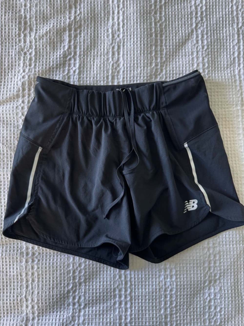New Balance Black Women's Athletic Running Shorts with Reflective Trim
